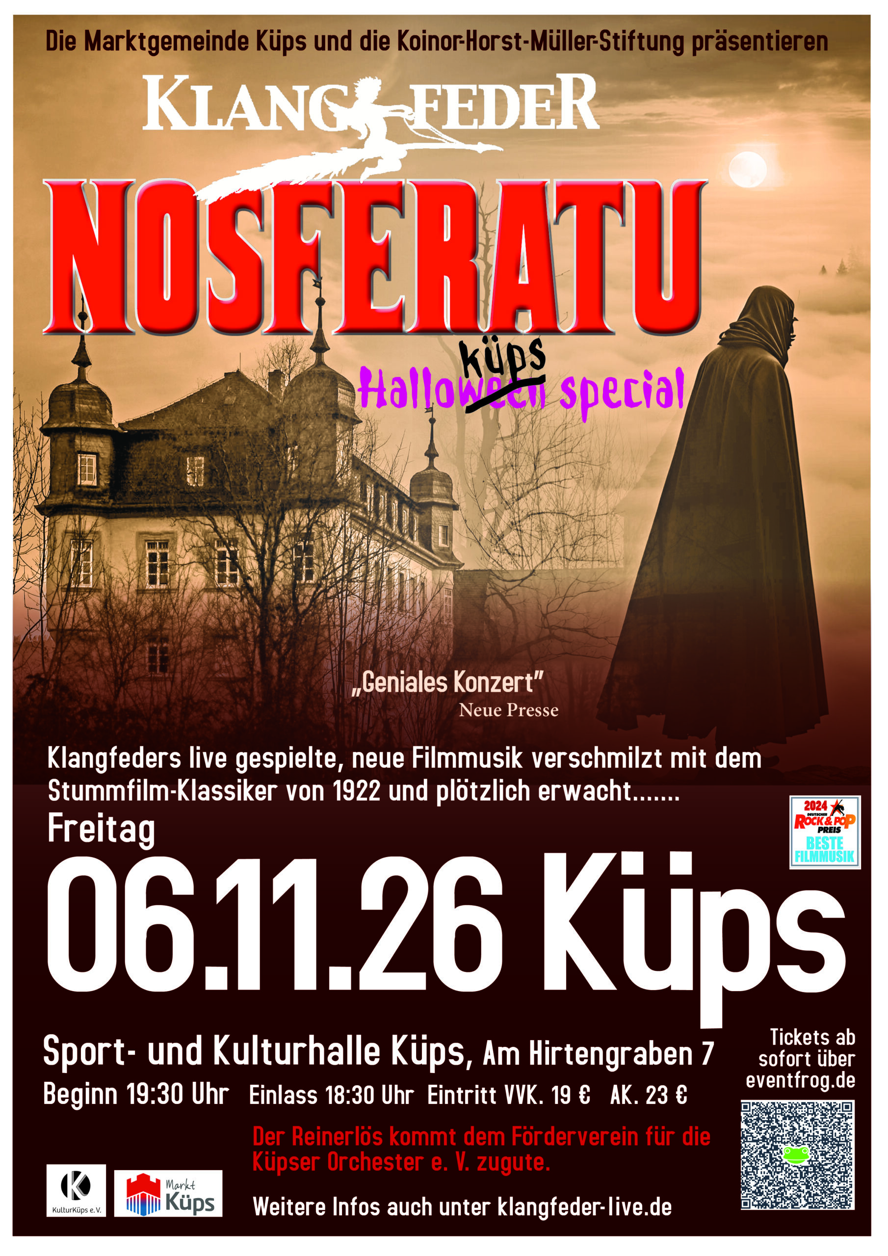 Nosferatu – HalloKüps-Special: Wenn Stummfilm, Live-Musik und Schauspiel verschmelzen